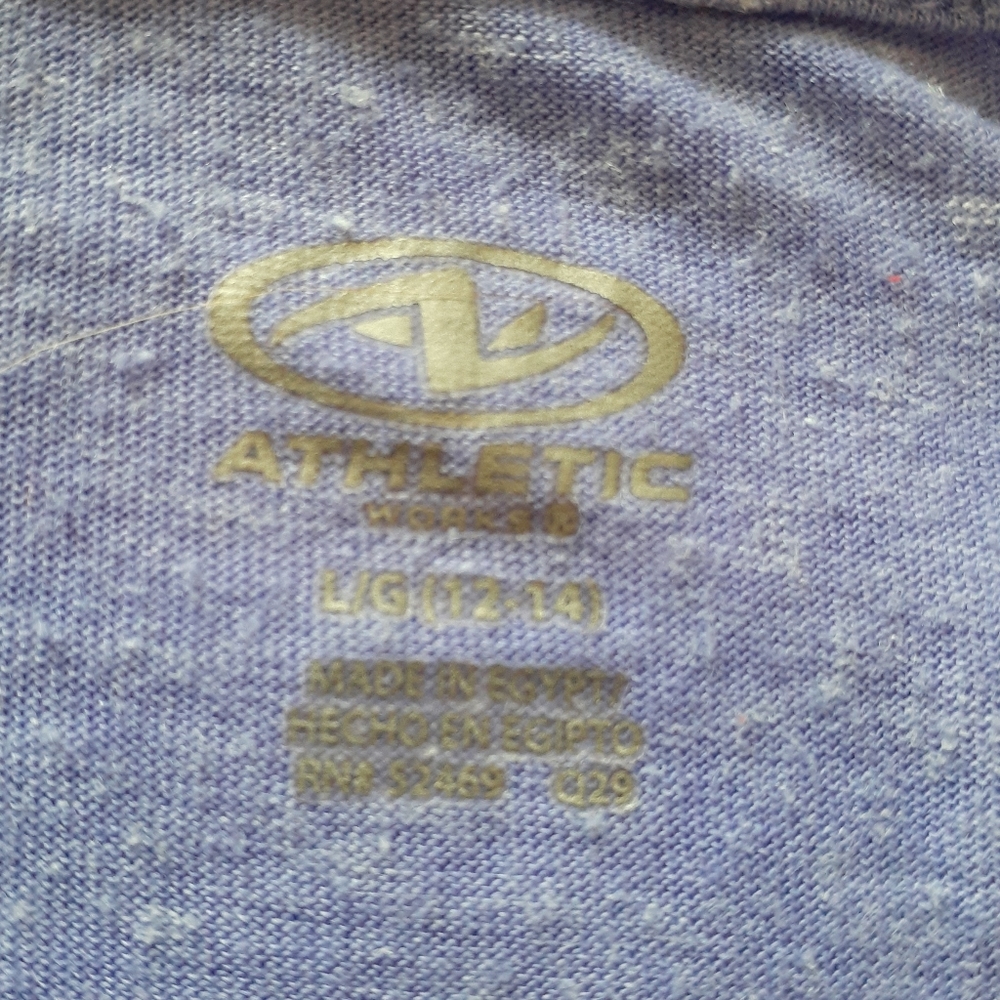 Athletic Works Shirt Breathable Purple Lightweight Workout